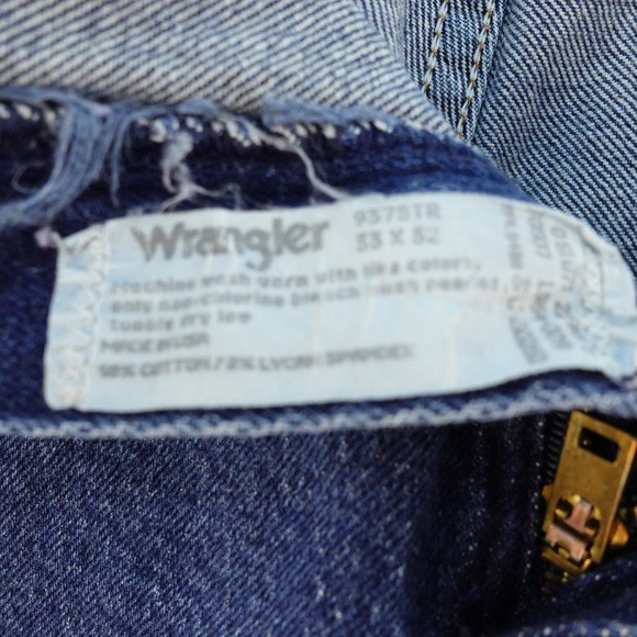 Vintage USA‎ Wrangler Mens 33x32 Cowboy Cut Jeans Blue Denim Regular Work Pants - Picture 4 of 7